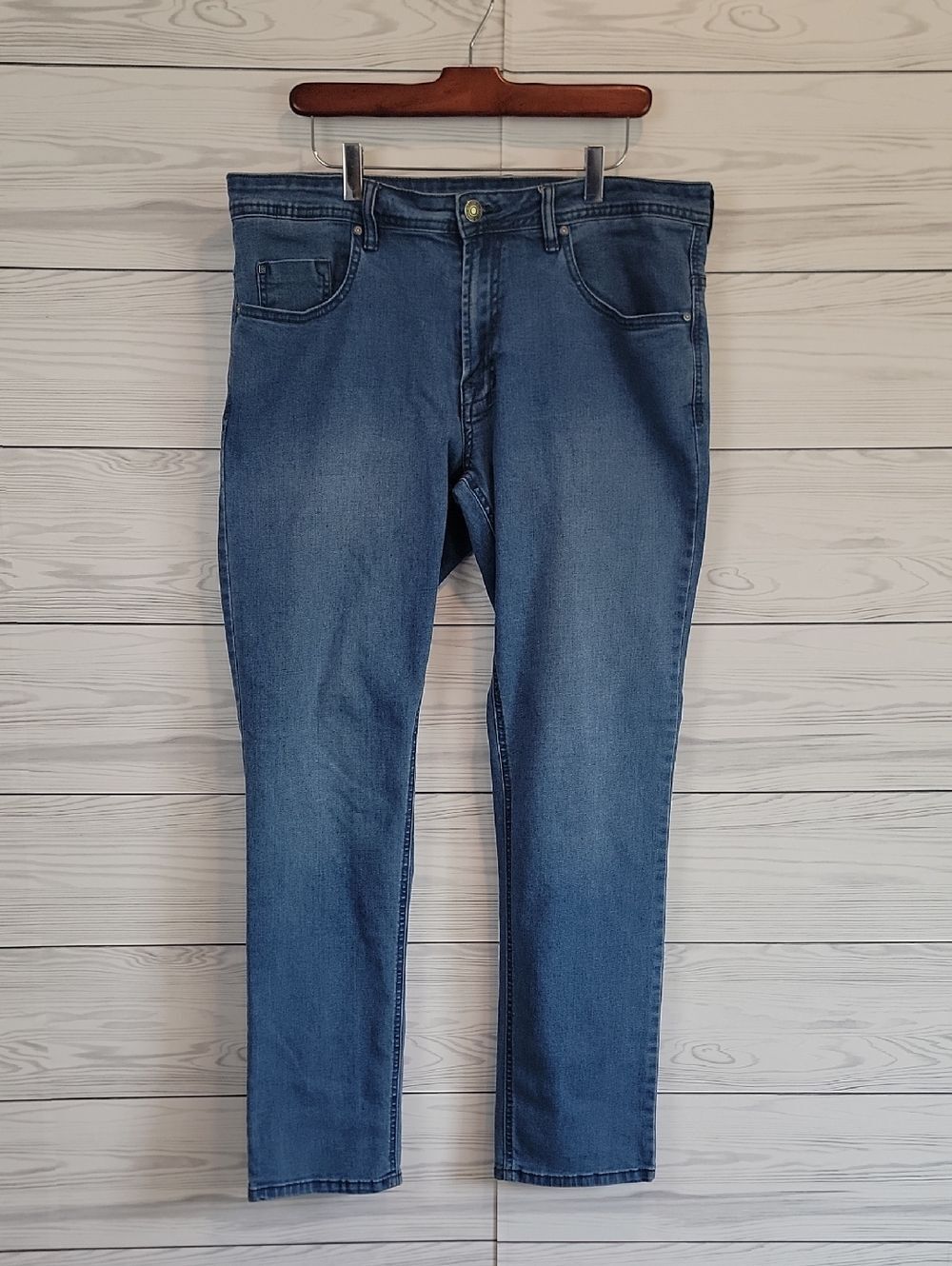 Buffalo David Bitton Axel Blue Denim Jeans Straight Leg Mens Size 36" X 32"